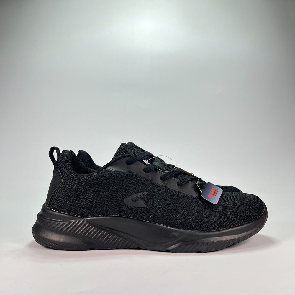 GEERS Wide Width Black Casual Lifestyle Sneakers Walking Shoes 21089W Mens Sz 10
